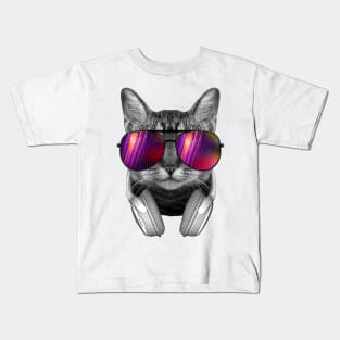 Sunglasses Cat Kids T-Shirt